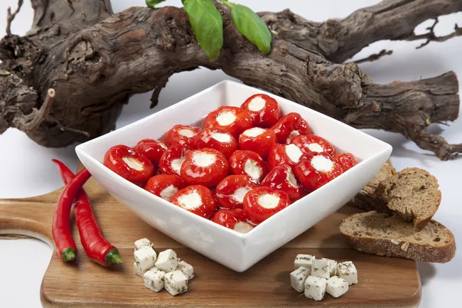 Peppadew met roomkaas